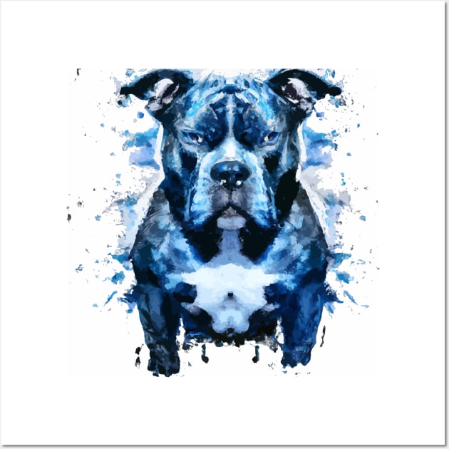 Alapaha Blue Blood Bulldog Watercolor Artwork Wall Art by Furrban